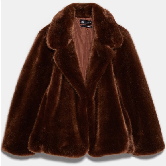 ZARA BNWT Faux Fur Jacket - Picture 6 of 6